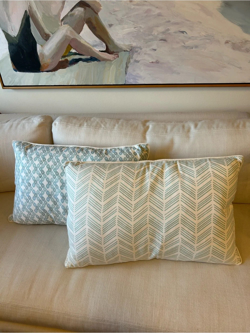 SARA RICHARDSON DESIGN  26 x 16 Custom Cotton Double-Sided Design Down Pillow